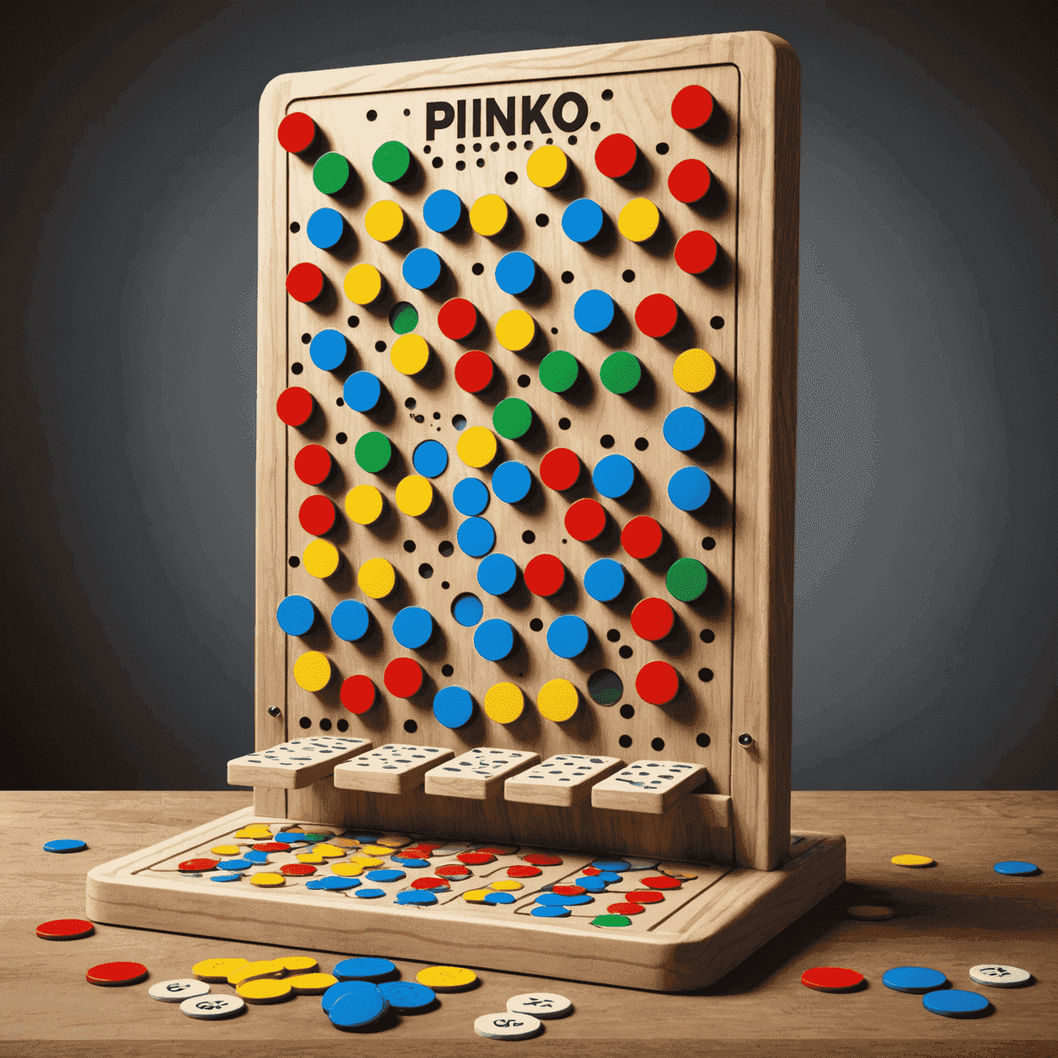 Illustration montrant un plateau de Plinko avec des jetons tombant à travers les chevilles, mettant en évidence les règles et les stratégies de base du jeu.