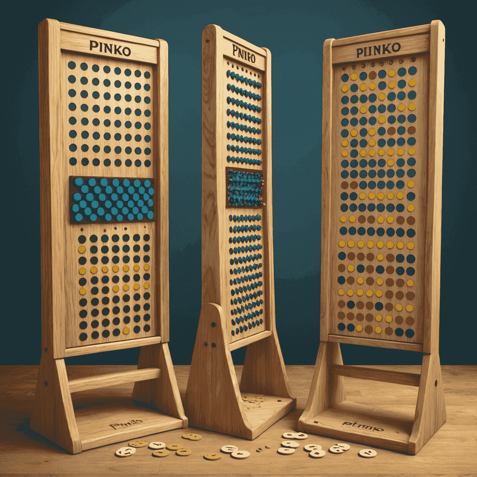 Illustration montrant différentes variations de plateaux de Plinko, avec des thèmes uniques et des obstacles intéressants pour pimenter le jeu.