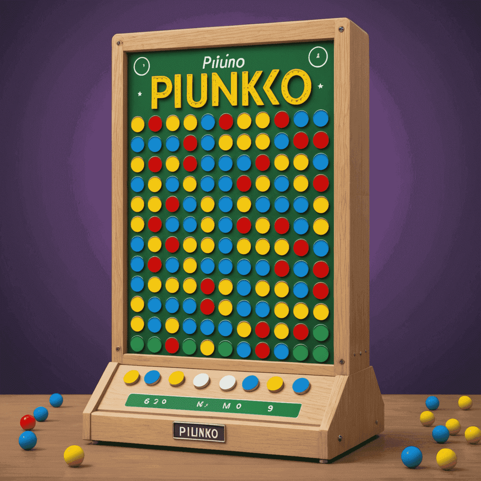 Capture d'écran d'une version en ligne du jeu Plinko